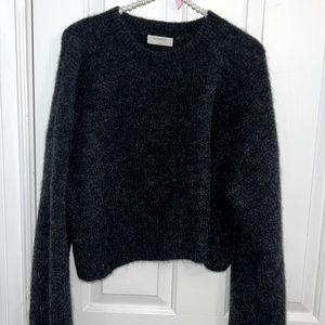 LIKE NEW - Aritzia Mohair and Merino Wool Cropped Crew Sweater